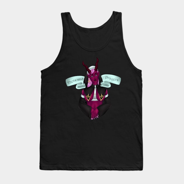 Thots and Prayers (Red) Tank Top by JasonScoreIllustrations